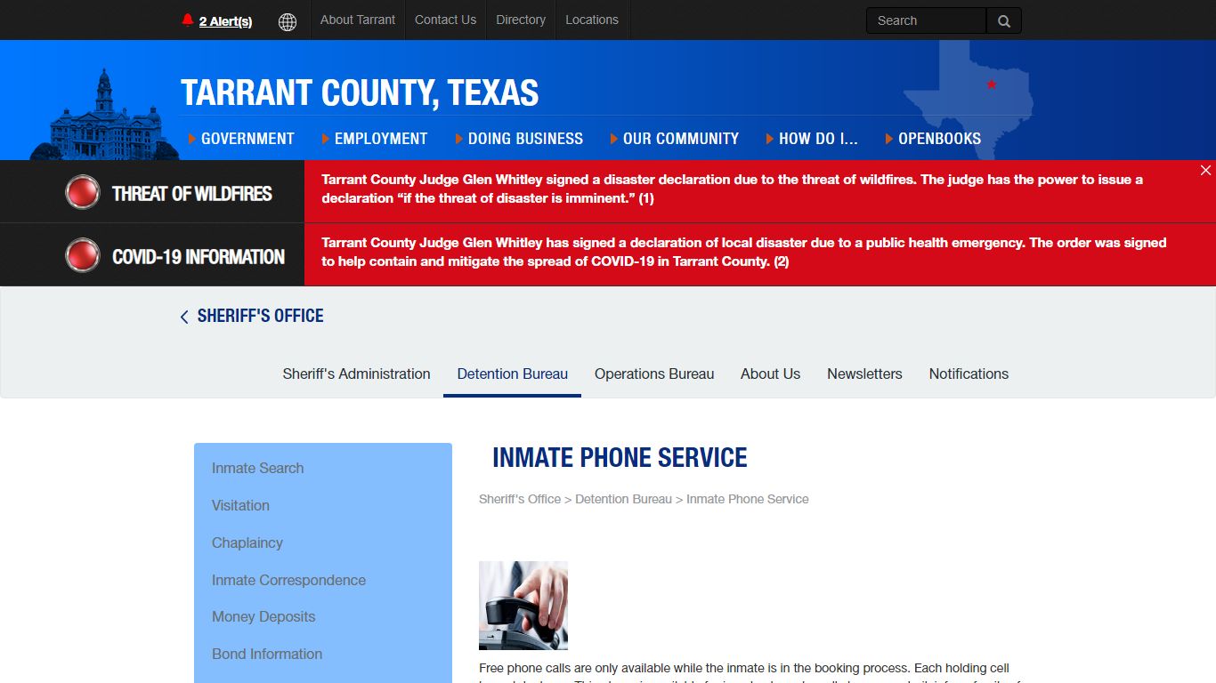 Inmate Phone Service - Tarrant County